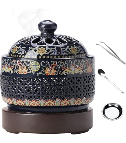 Amazon.com: Ceramic Holder Electric Incense Burner Enamel Built-in